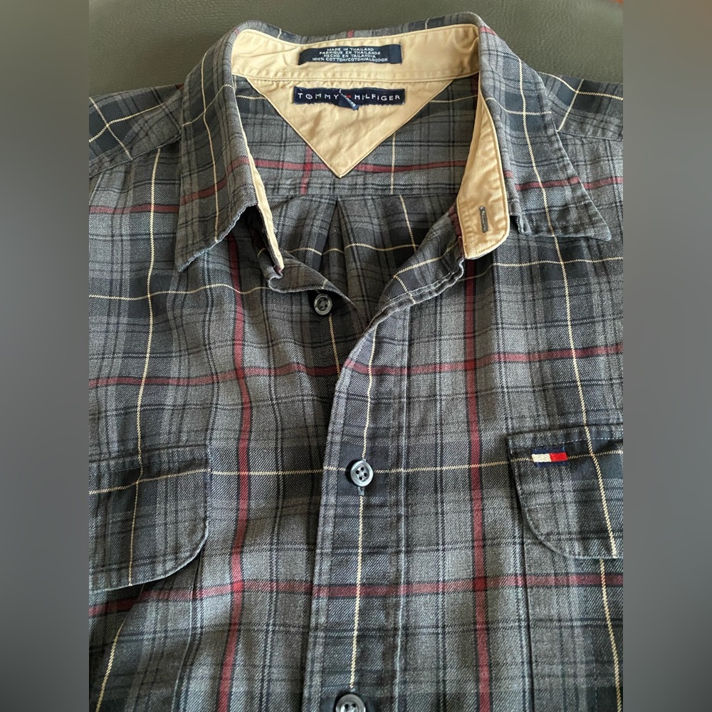 Vintage Y2K 90s Tommy Hilfiger Men’s Shirt Sz XL